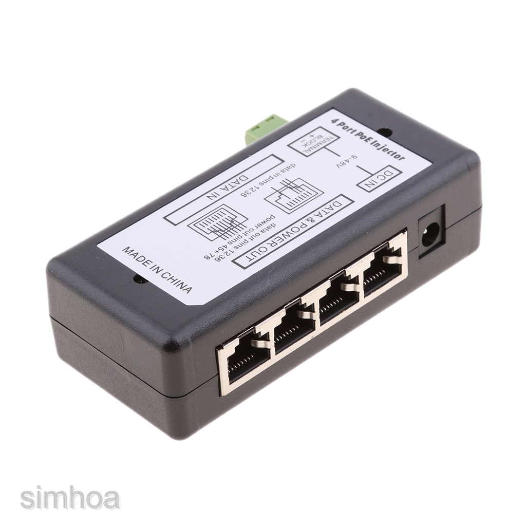 Bộ chuyển đổi kết hợp dữ liệu cao cấp POE 4 cổng 12-48V