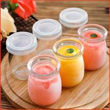 Hũ thủy tinh làm sữa chua Yogurt có nắp đậy 100ml | BigBuy360 - bigbuy360.vn