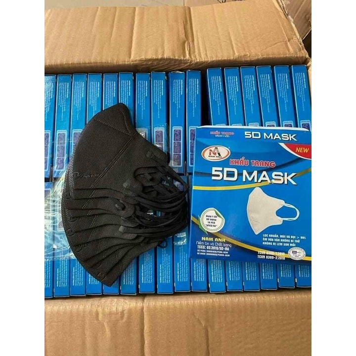 [10 Cái] Khẩu Trang 5D Mask Y tế kháng khuẩn cao cấp chống bụi mịn. Nam Anh, Xuân Lai, Taki, Famapro. 3D 4D 6D N95 KF94.