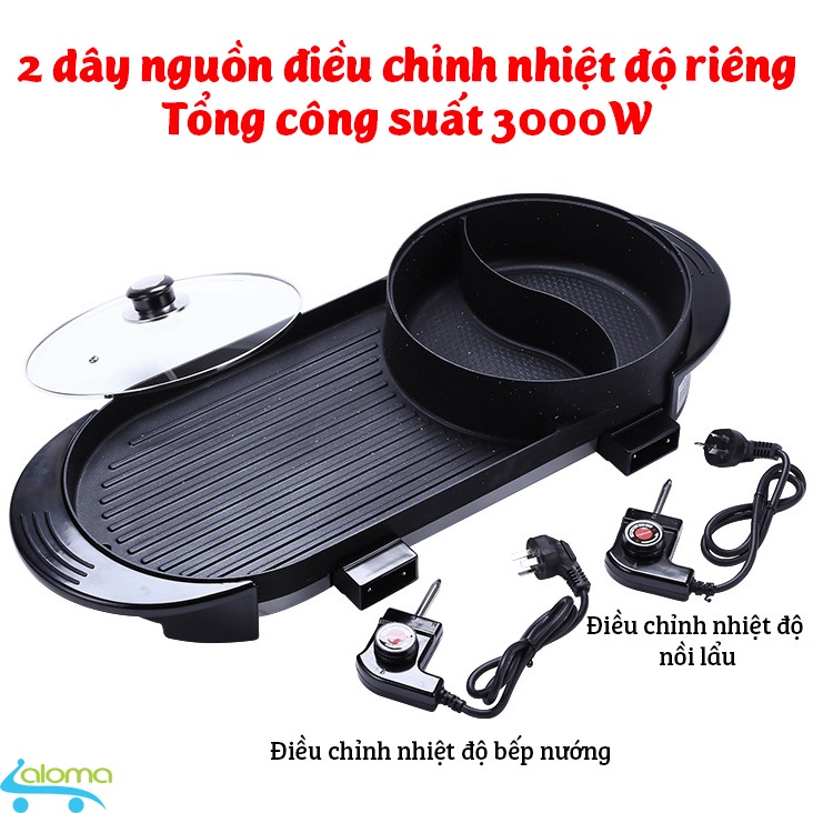 (Bảo Hành 1 Năm)Bếp lẩu nướng BBQ, bếp lẩu nướng đa năng Hàn Quốc Unika G867 không khói công suất 3000W