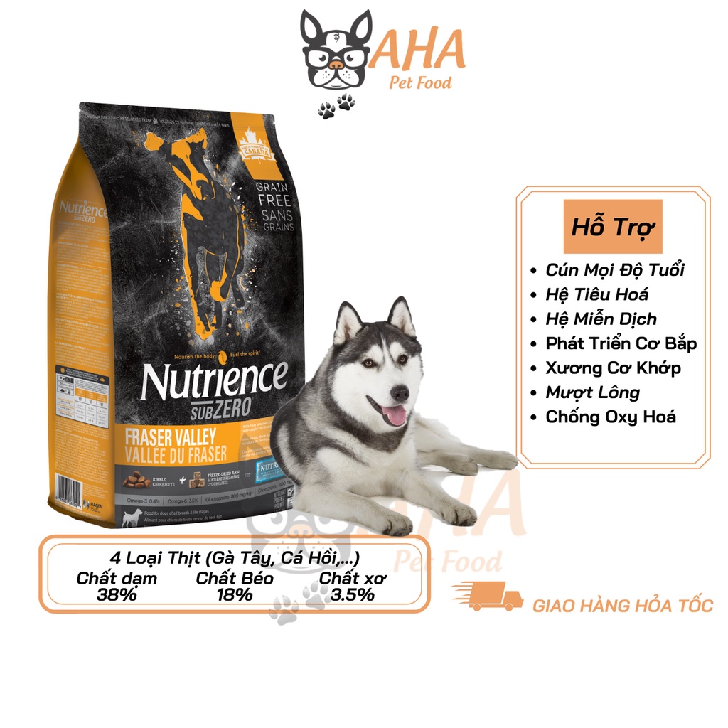 Thức Ăn Hạt Cho Chó Husky Nutrience Subzero Bao 5kg - Thức Ăn Cho Chó, Gồm Có 6 Loại Thịt Cá, Rau Củ, Trái Cây