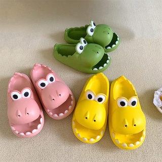 Dép đi trong nhà đế dày chống trượt dép cá sấu họa tiết khủng long há miệng hoạt hình dễ thương dành cho người lớn nhiều