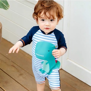 Đồ bơi bé trai liền thân, áo tắm bé trai Bodysuit tay dài, hoạ tiết khủng long