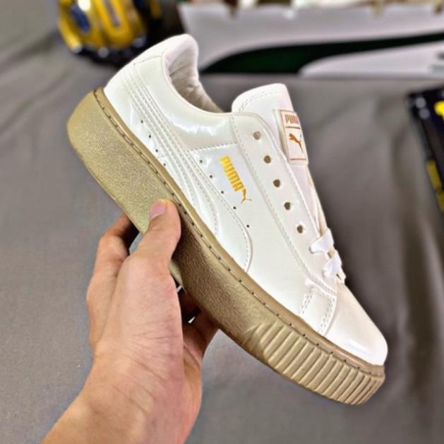 [full box+bill] giày puma chuẩn 11 đế nâu, vạch đen, trắng, da cực dày nhăn đẹp, đế cao | BigBuy360 - bigbuy360.vn