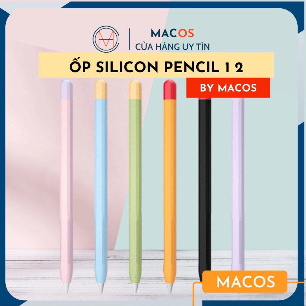 Ốp Case bảo vệ Apple Pencil 1 vỏ silicon kiểu bút chì AHA STYLE - Loại cao cấp (AP01)