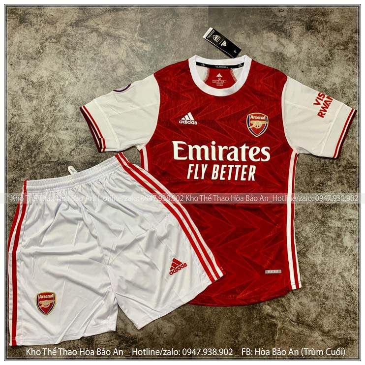 [THAILAND]_Bộ Quần Áo Đá Banh Đẹp/Freeship/ Bộ Quần Áo Bóng Đá CLB Arsenal SÂN NHÀ MÙA 2020-2021