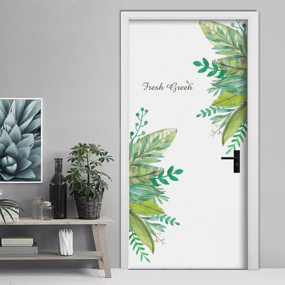 Nhãn dán tường trang trí hình lá cây đơn giản
