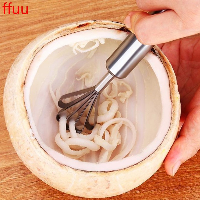 Portable Stainless Steel Coconut Meat Fish Scale Removal Tool Grater Slicer Kitchen Gadgets