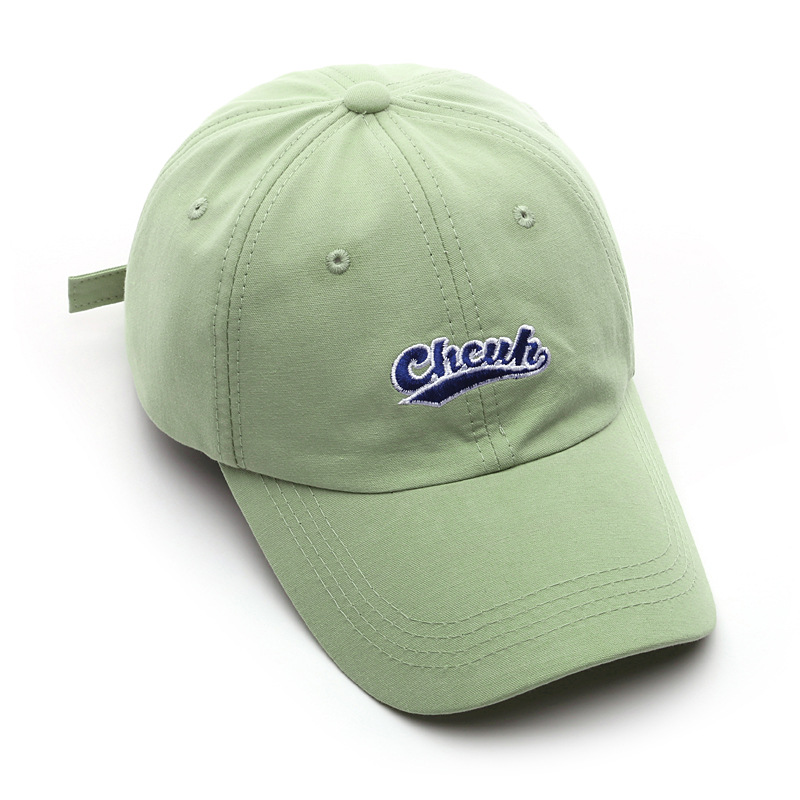 Mũ Lưỡi Trai Bóng Chày LINJW Mềm Thêu Chữ Có Thể Điều Chỉnh Phong Cách Hàn Quốc