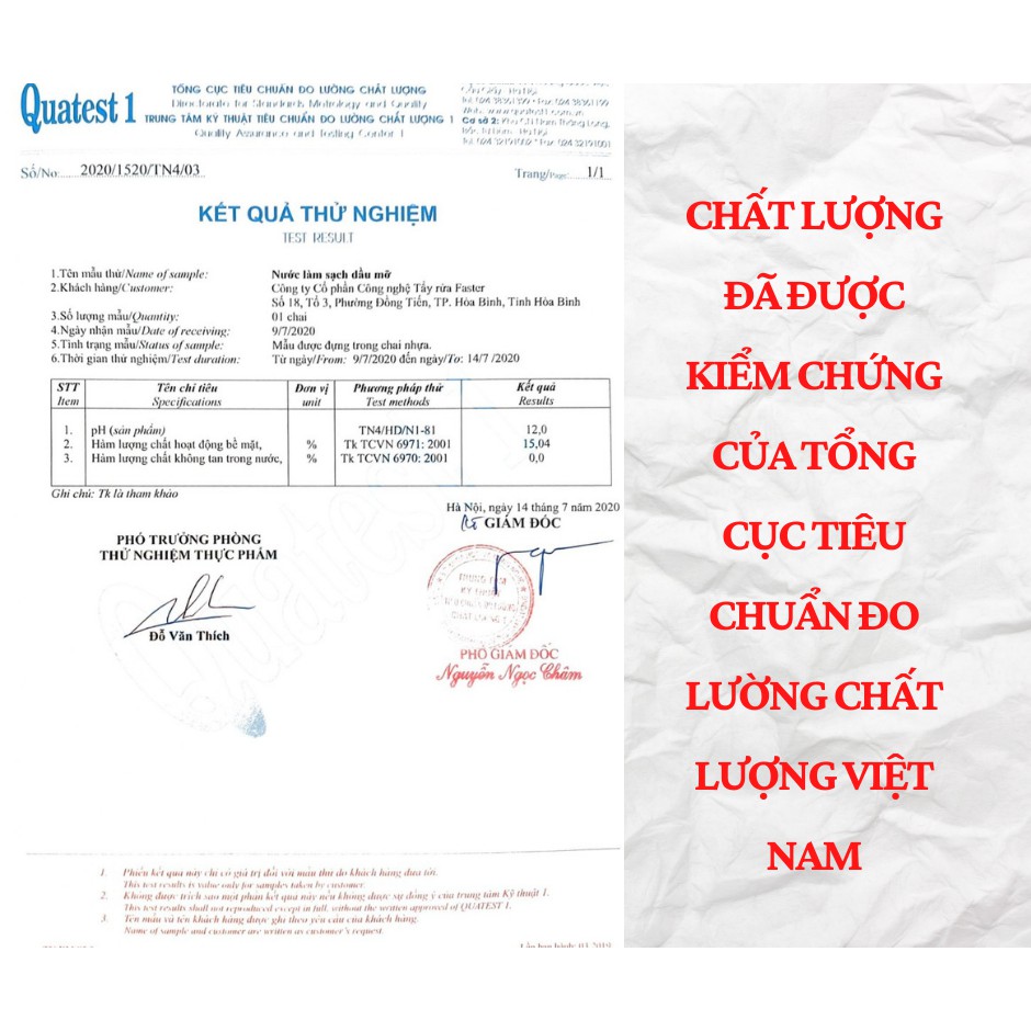 Combo Nước Tẩy Dầu Mỡ Nhà Bếp Lâu Ngày &amp; Tẩy Trắng Bồn Sứ, Tẩy Trắng Gạch Nhà Vệ Sinh Faster Plus 500ml