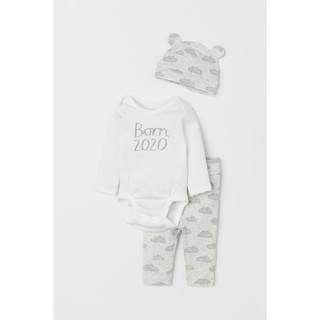 Set 3 chi tiết born 2020 HM H&M sz 2-4, 4-6, 6-9m_hàng chính hãng Mỹ