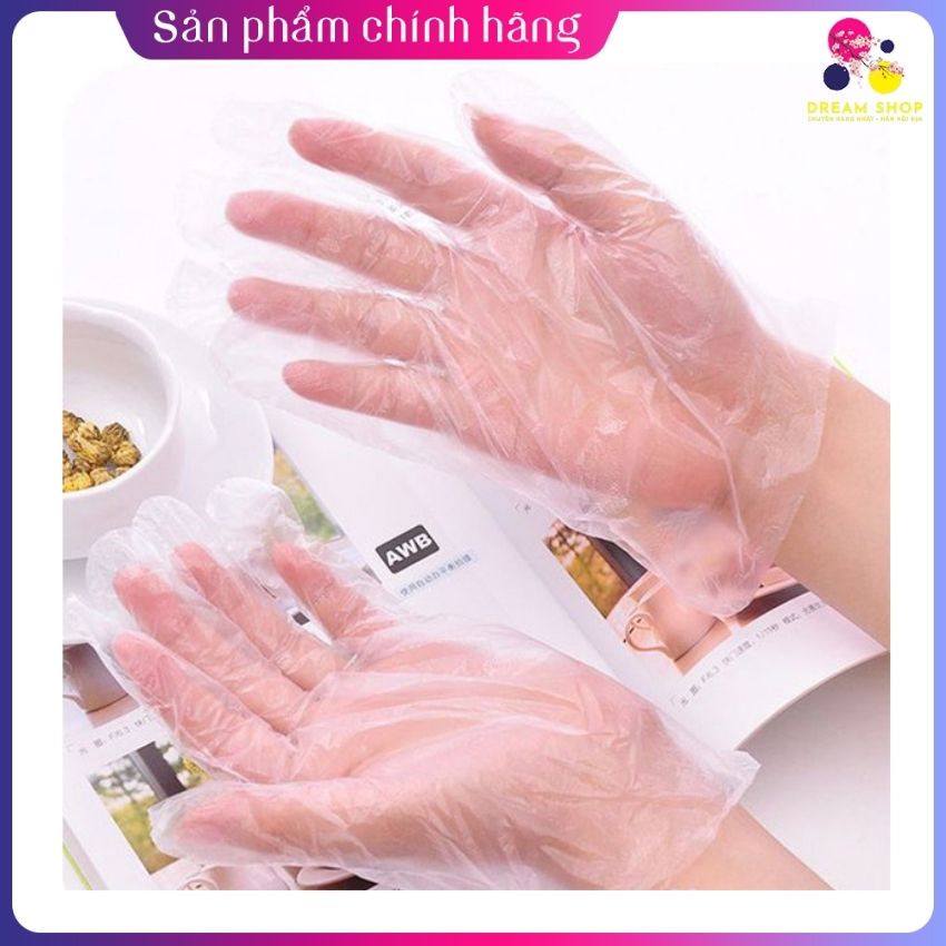 Găng tay nilong MyungJin Hàn Quốc dùng 1 lần hộp 50 chiếc