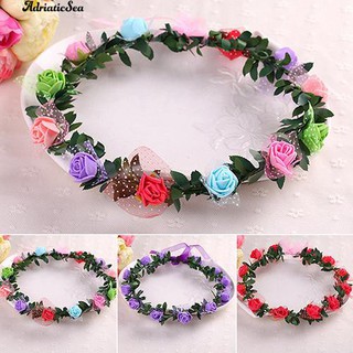 Vương miện cài tóc đính hoa hồng