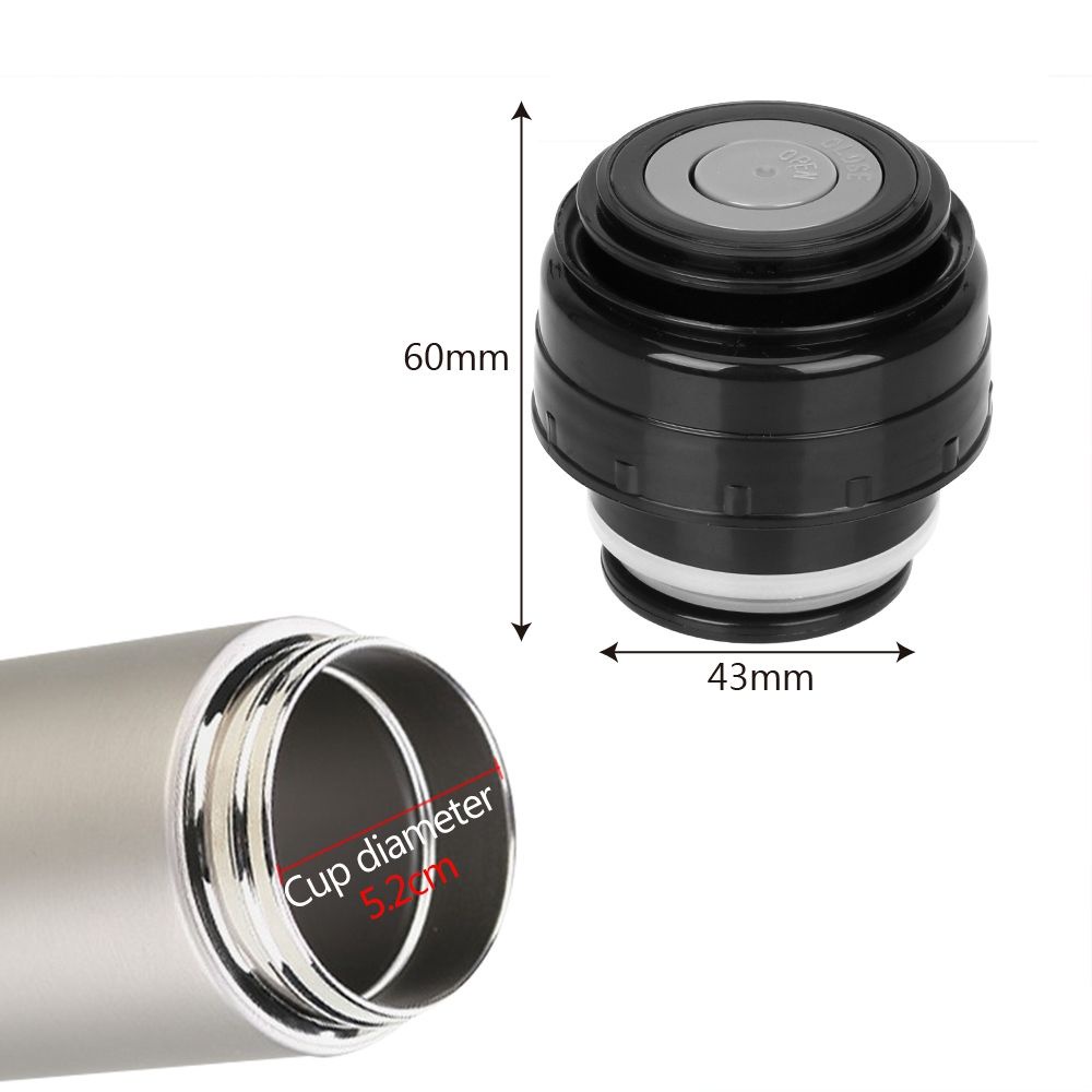 Nắp đậy bình nước giữ nhiệt bằng thép không gỉ 4.5 / 5.2cm tiện dụng mang theo du lịch