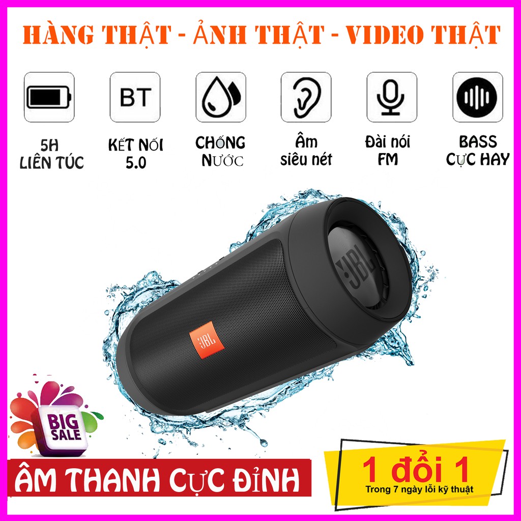 Loa Bluetooth Charge 2 Mini Vỏ Nhôm Nghe Nhạc Hay, Âm Thanh Chất Lượng