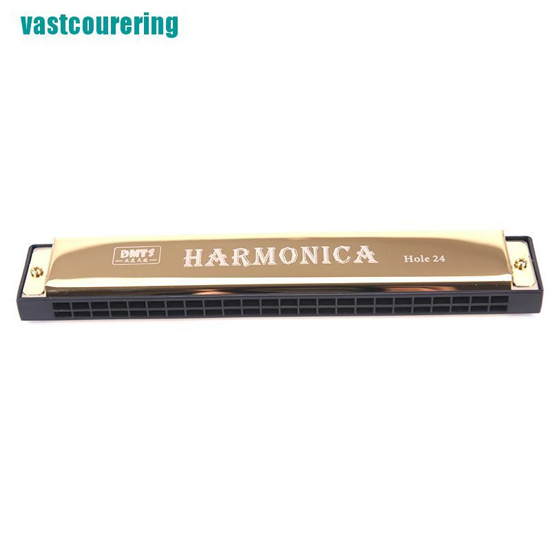 Kèn Harmonica Tremolo 24 Lỗ Màu Xanh Dương