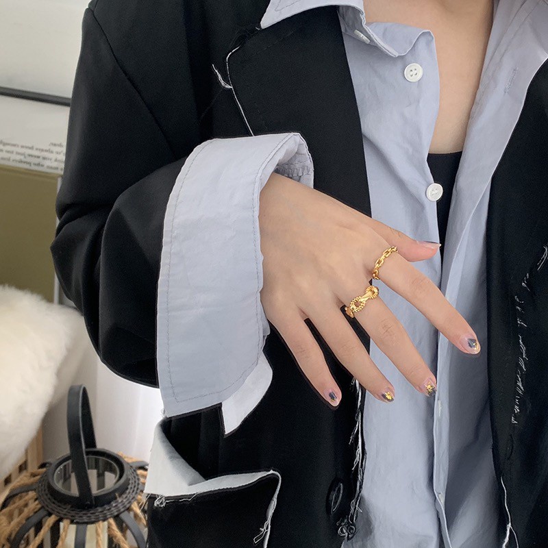 Nhẫn Hở Mạ Vàng 14K Thiết Kế Thời Trang
