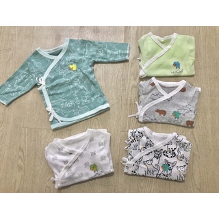 SET 4 ÁO SƠ SINH CỘT DÂY HỘT GÀ TAY NGẮN / TAY DÀI