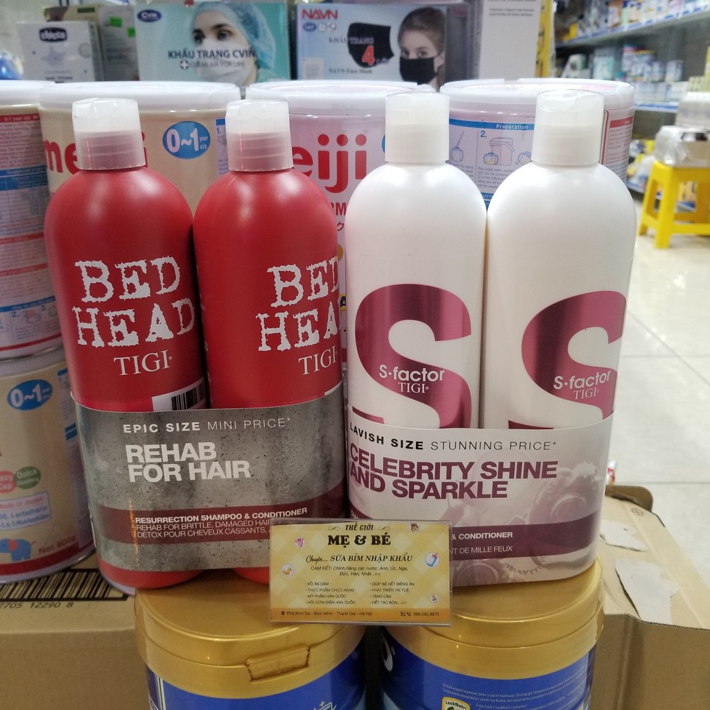 DẦU GỘI TIGI TRẮNG, ĐỎ phục hồi tóc hư tổn độ 3 Dùng Siêu Mượt Tóc Giữ Màu Tóc 750ml