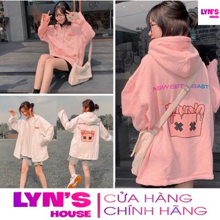 Áo khoác hoodie Lyn House Chống Rét Cho Nam nữ Cho Cặp Đôi BANAWA, Chất Nỉ Unisex Form rộng Có 4 Màu Ulzzang