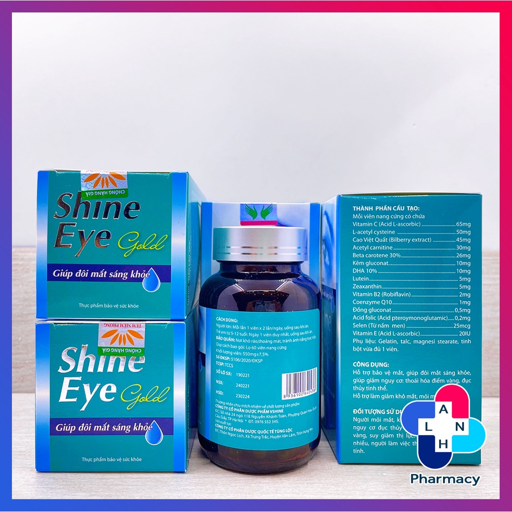 SHINE EYE Gold  - Giúp giảm nguy cơ đục thủy tinh thể, cho đôi mắt sáng khỏe.
