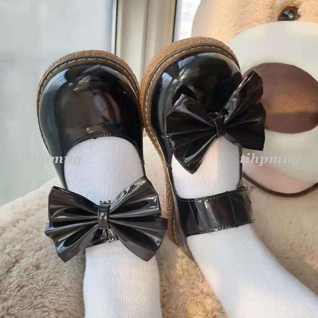 Giày búp bê đính nơ phong cách Lolita Size lớn 35-43 41 42