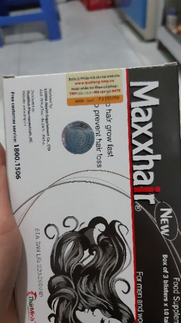 (6 tặng 1) Thực phẩm MAXXHAIR ngăn rụng tóc,kích thích tóc mọc nhanh. | BigBuy360 - bigbuy360.vn