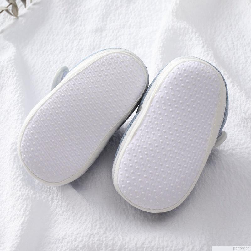 Giày tập đi bằng cotton đế mềm chống trượt họa tiết thỏ hoạt hình cho trẻ sơ sinh 0-18 tháng
