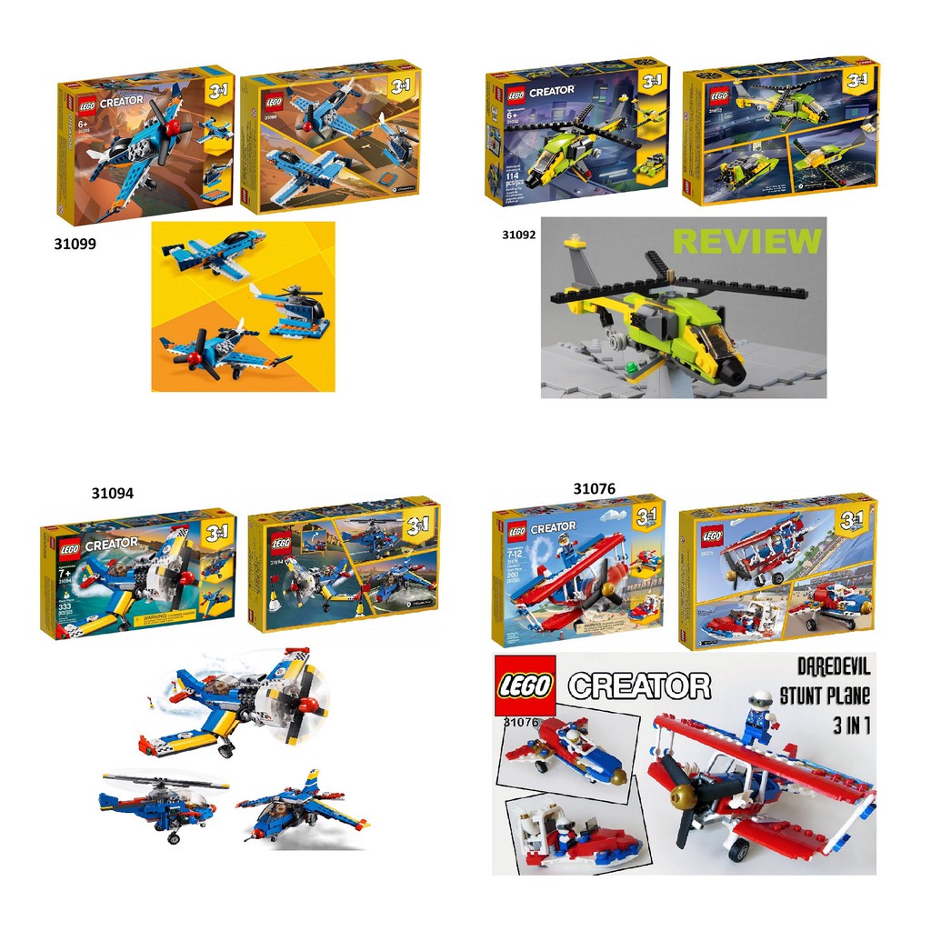 LEGO CREATOR - Xếp hình Siêu Xe - Máy Bay - Robot 3in1