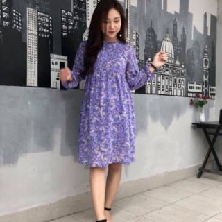 🌼đầm bầu voan hoa nhí