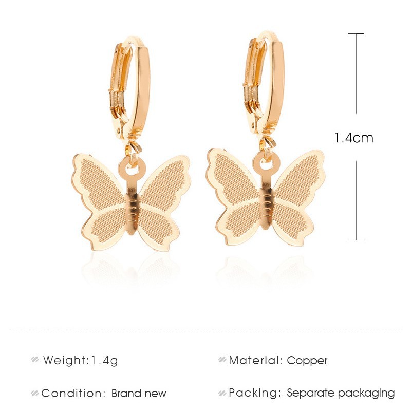 Bông tai bướm ngọt ngào xinh xắn phiên bản Hàn Quốc