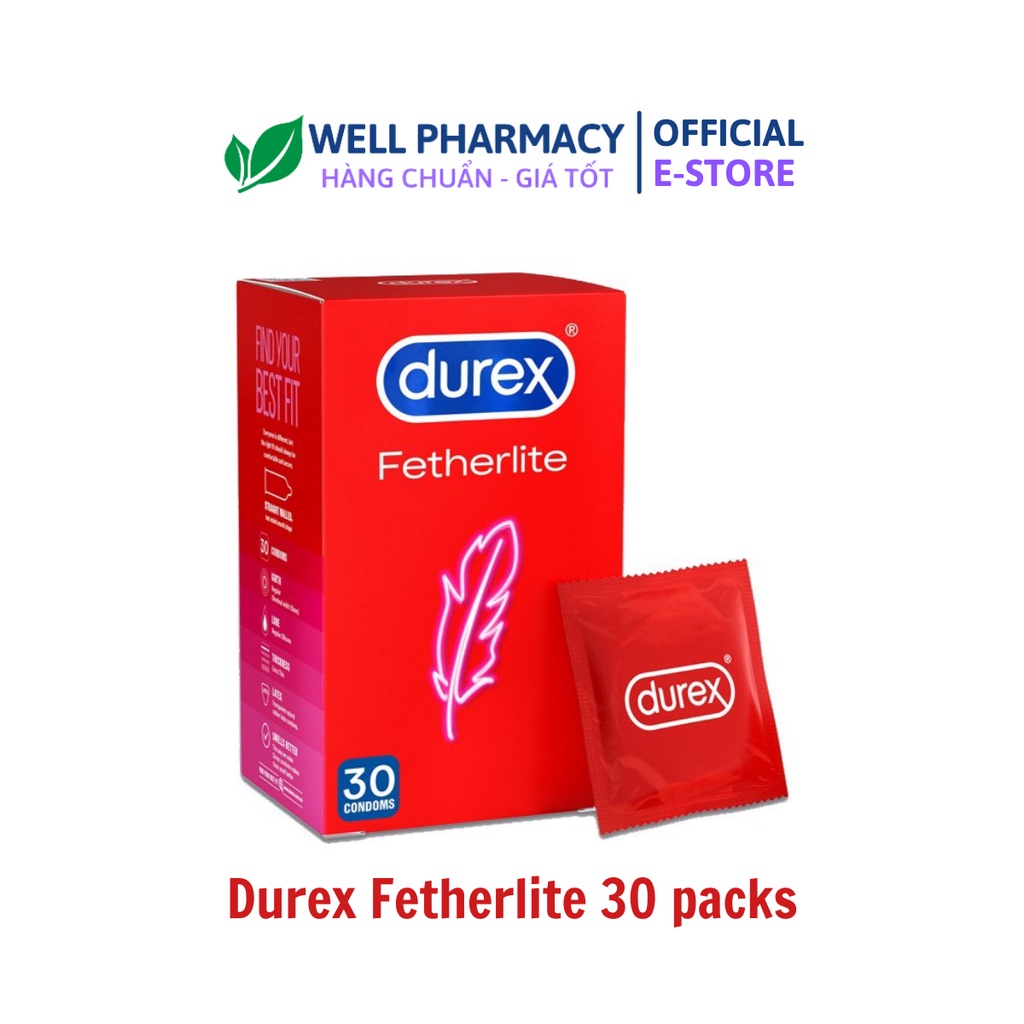 UK - Bao cao su siêu mỏng Durex Fetherlite - 30 chiếc