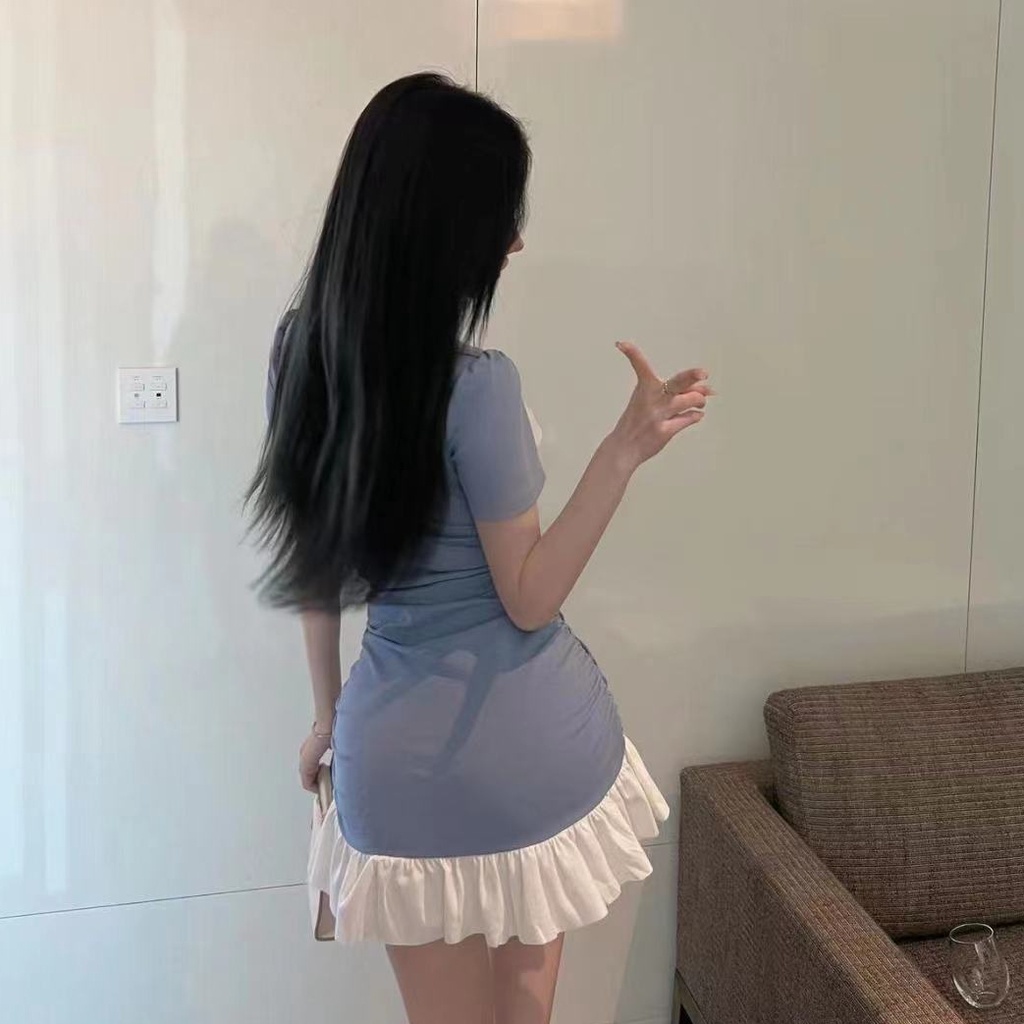 Đầm Cổ Chữ V Thiết Kế Mới Thời Trang Mùa Hè Theo Phong Cách Hàn Quốc Dành Cho Nữ