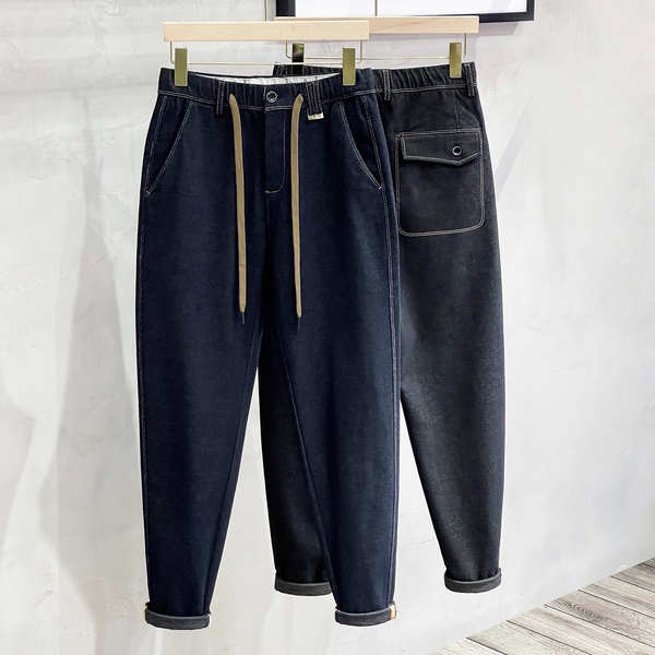 Quần Denim Đen Dáng Ôm Phong Cách Thời Trang Xuân Thu Dành Cho Nam Giới 2022