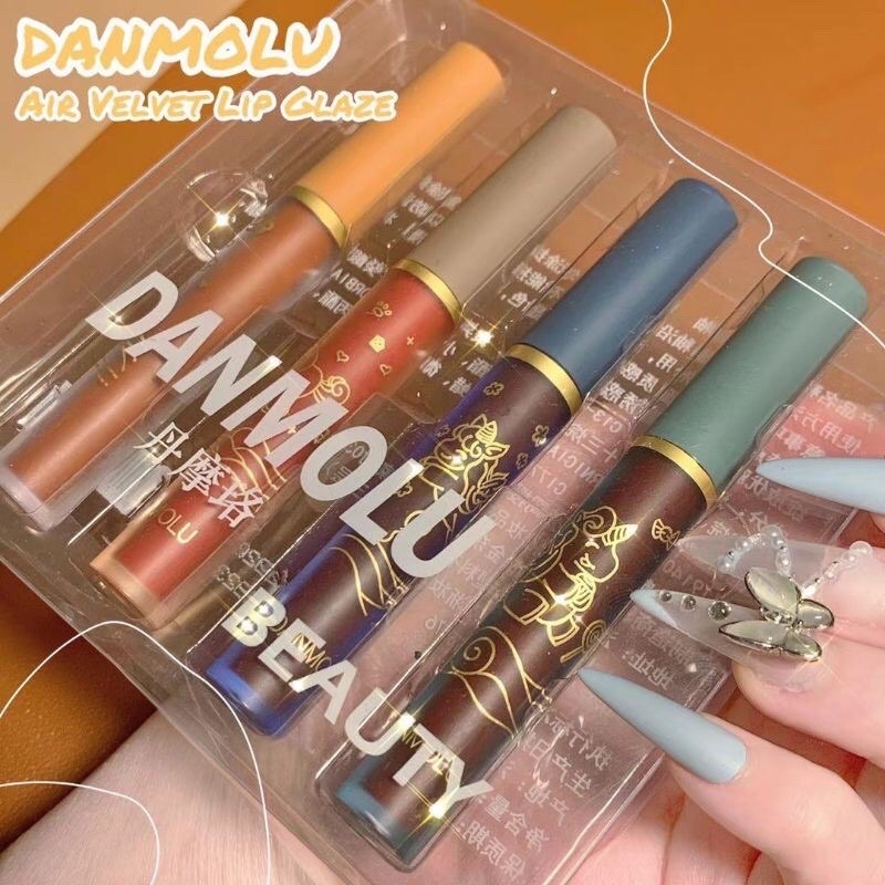 Set 4 son kem Lì Danmolu UNICORN BEAUTY Tone Màu siêu Xinh