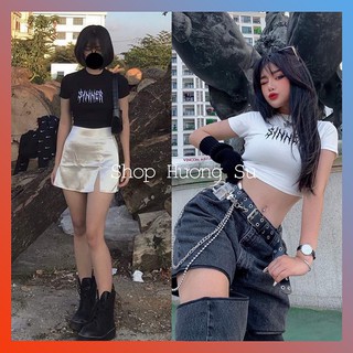 AO CROPTOP NGẮN TAY TÔN DÁNG SINER...... -HươngSu