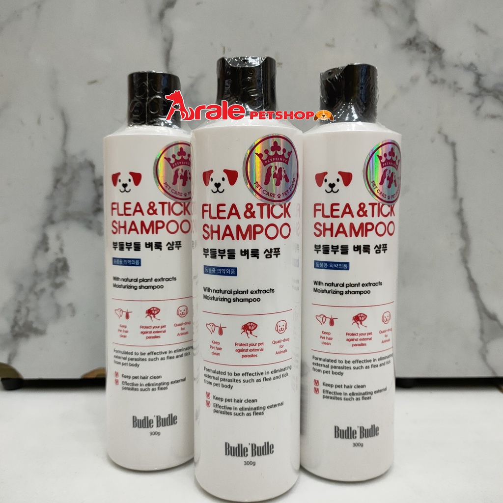 SỮA TẮM BUDLE BUDLE FLEA &amp; TICK SHAMPOO | Sữa tắm trị ve và bọ chét cho chó 300ml