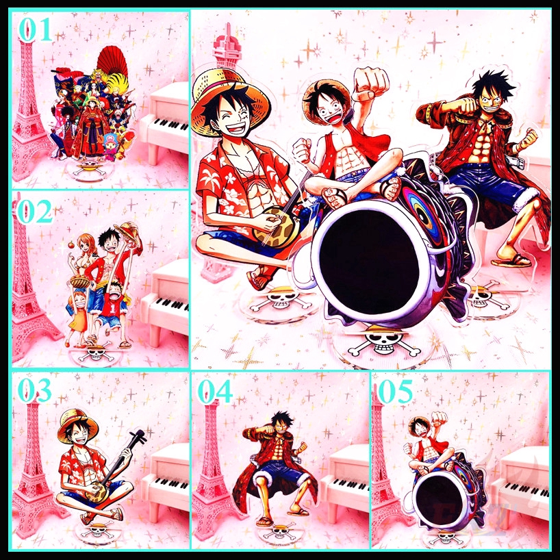 ☠ Mô Hình Nhân Vật Trong One Piece Bằng Acrylic Chất Lượng Cao ☠ Mô Hình Nhân Vật Hai Mặt 16CM Để Bàn Trang Trí