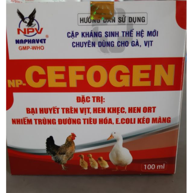 Cefogen kháng sinh gia cầm