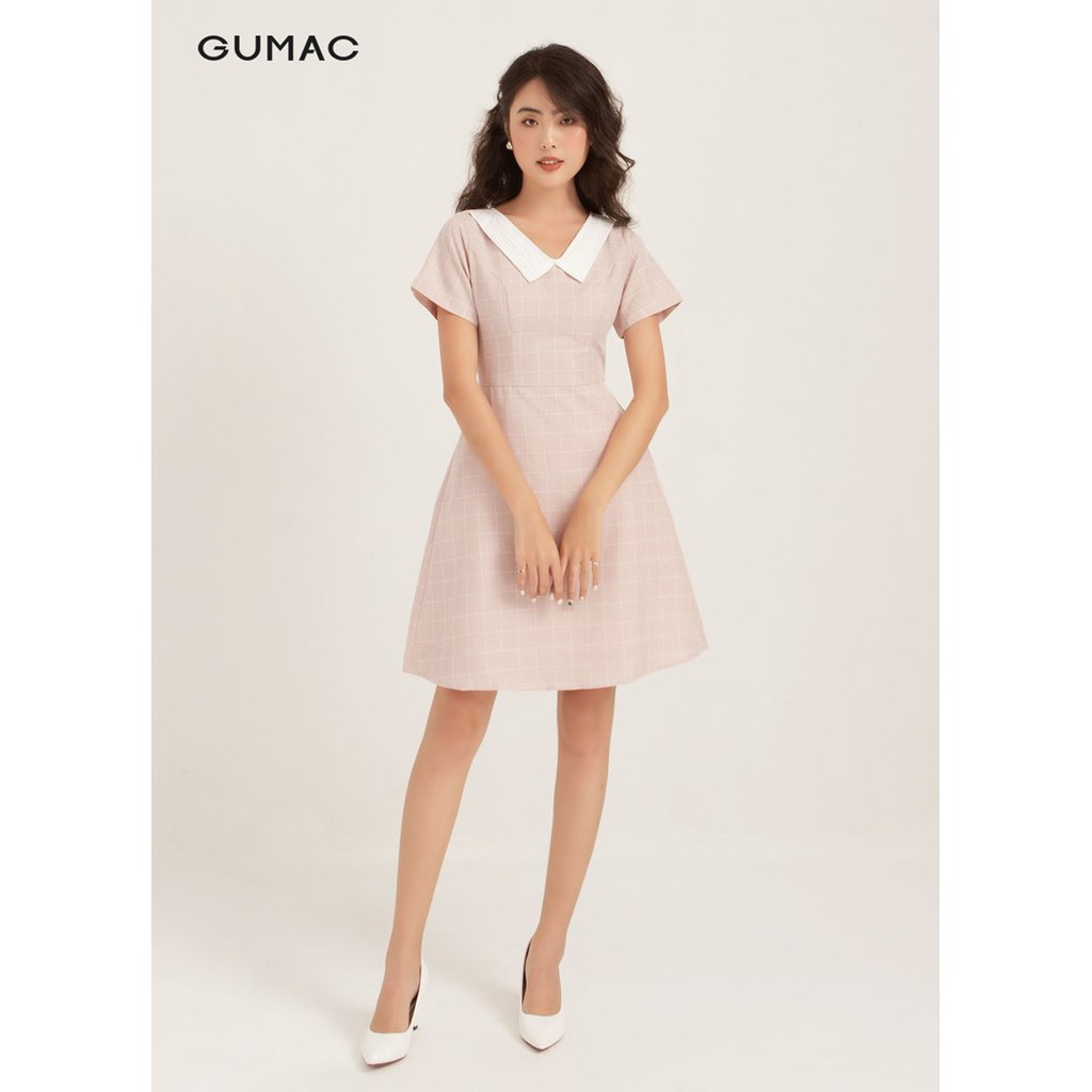 Đầm nữ ôm body GUMAC caro đủ màu, thiết kế thời trang DB115 | BigBuy360 - bigbuy360.vn