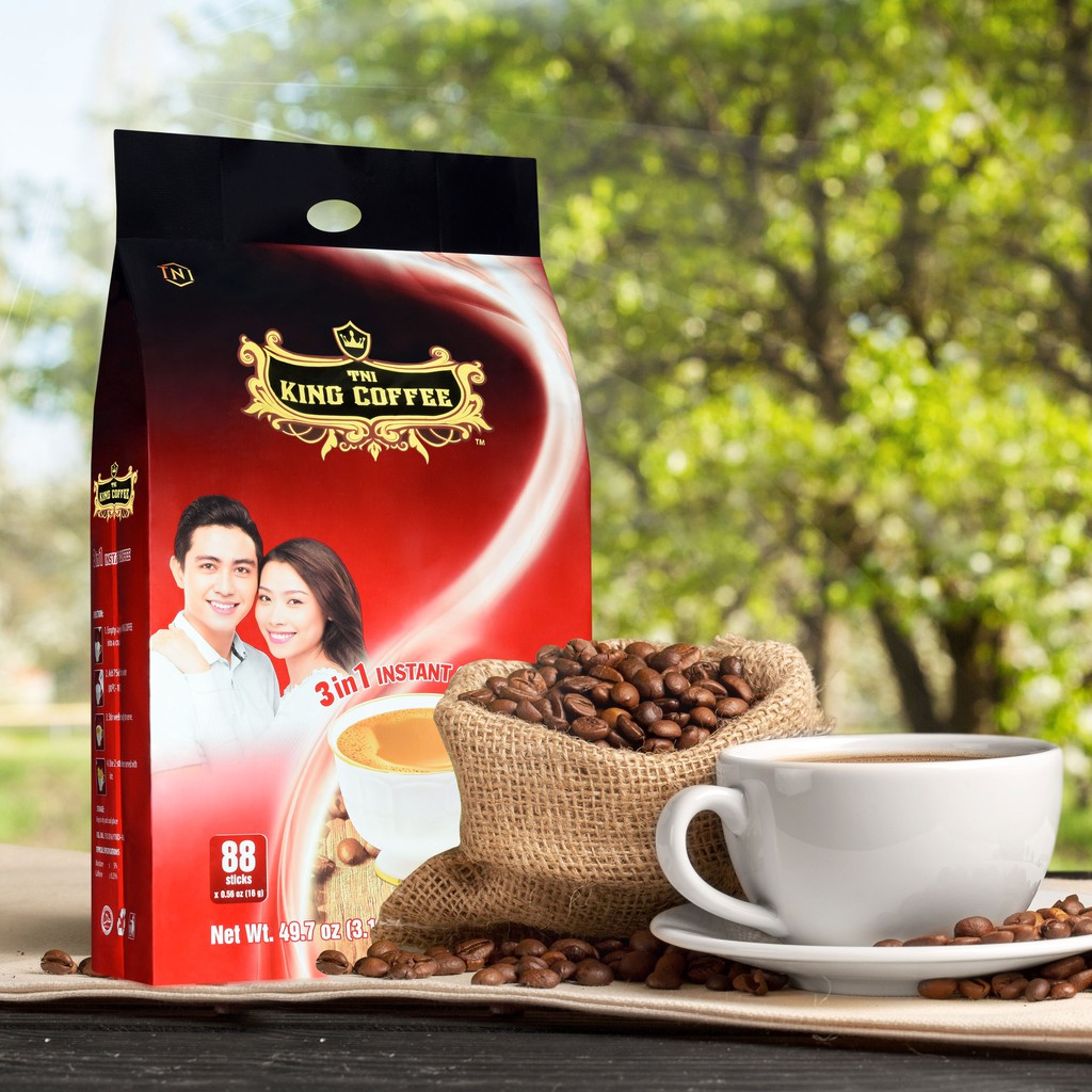 Cà Phê Hòa Tan 3IN1 KING COFFEE - Túi 88 gói x 16g - Từ hạt café Arabica và Robusta | BigBuy360 - bigbuy360.vn