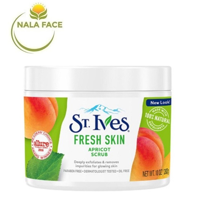 Tẩy Da Chết StIves Fresh Skin Apricot Scrub 283g cho body - Hương mơ