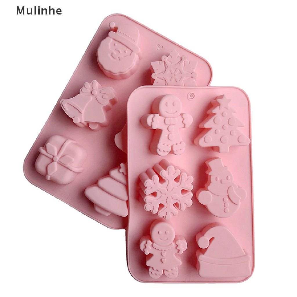 Khuôn silicone làm bánh xà phòng DIY tạo hình Giáng Sinh độc đáo