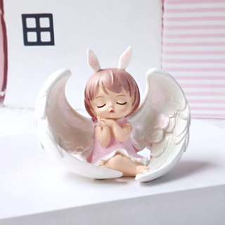 Trang trí bé gái thiên thần có cánh to - váy hồng