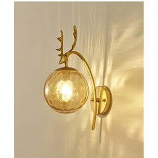 Đèn Gắn Tường Nội, Ngoại thất trang trí nhà MÃ 1749 chao nhăn vàng [ Tặng kèm bóng LED ]