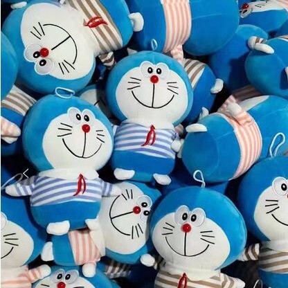 Gấu bông Doremon đeo khăn quàng siêu cute
