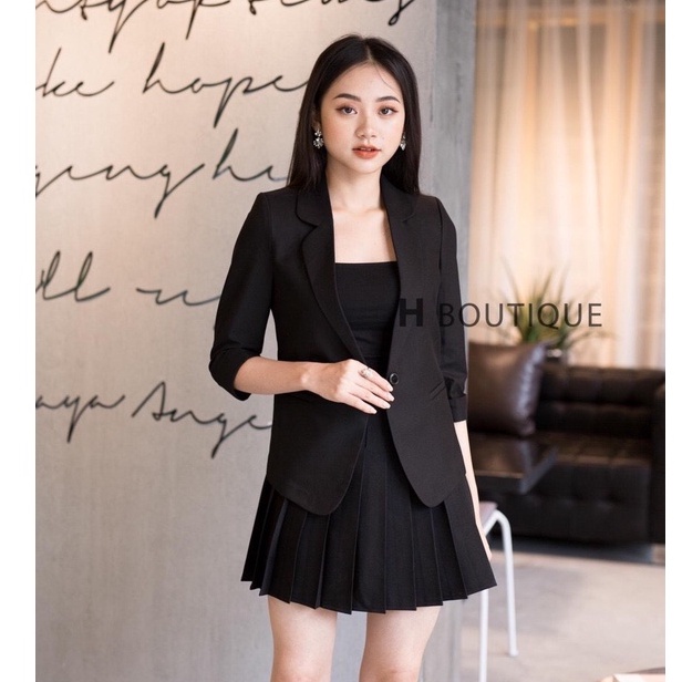 Áo Vest Nữ công sở khoác ngoài cao cấp loại áo 1 cúc tay lỡ HOT 2021 | BigBuy360 - bigbuy360.vn