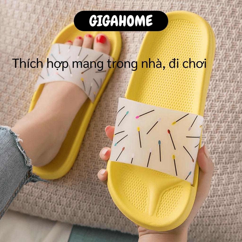 Dép Quai Ngang Unisex GIGAHOME Dép Hình Que Diêm Mang Trong Nhà, Đi Chơi Chống Trượt 7785