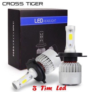 ĐÈN PHA LED C6 3 TIM LED H4 (GIÁ 1 BÓNG)