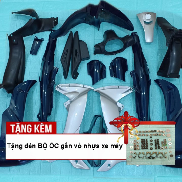 Bộ dàn áo dành cho xe JUPITER V màu XANH NHỚT - phanh Cơ,Tặng kèm bộ ốc theo xe